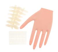 Main D'entraînement aux Ongles en Plastique Beige, Doigts Flexibles | Embouts, Doigts Détachables, Formes Réalistes, pour Débutants en Salon et Art des Ongles
