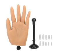 MAIN D'ENTRAÎNEMENT DE PRATIQUE DES ONGLES RÉALISTE PLIABLE EN SILICONE POUR L'AFFICHAGE D'ART TATOUAGE ANNEAU ACRYLIQUE (Main gauche)