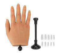 MAIN D'ENTRAÎNEMENT DE PRATIQUE DES ONGLES RÉALISTE PLIABLE EN SILICONE POUR L'AFFICHAGE D'ART TATOUAGE ANNEAU ACRYLIQUE (Main droite)