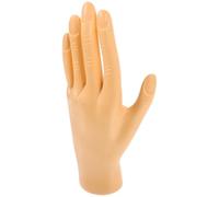 Main D'entraînement Ongles Réaliste en Caoutchouc Marron | Texture Naturelle, Toucher Doux, pour Vernis et Faux Ongles, Support Photo et Présentation