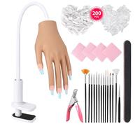 Main d'entraînement pour ongles en acrylique : les pointes des ongles ne tombent pas à nouveau : mannequin d'entraînement des faux ongles flexible