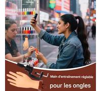 Main D'entraînement Pour Ongles En Acrylique - Main De Manucure Avec Support De Présentation | Outil Réaliste de Formation Mannequin Pour Enseigner Aux Débutants et Professionnels de Salon