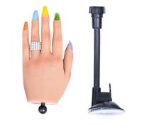 Main d'entraînement pour ongles en silicone souple pour entraînement des doigts faux mannequins mains
