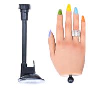 Main d'entraînement pour ongles en silicone souple pour entraînement des doigts faux mannequins mains