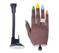 Main d'entraînement pour ongles en silicone souple pour entraînement des doigts faux mannequins mains
