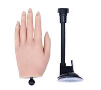 Main d'entraînement pour ongles en silicone souple pour entraînement des doigts faux mannequins mains