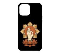 Main d'éveil Mudra Lotus Mandala Bouddhiste Méditation Coque pour iPhone 12 Pro Max