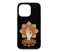 Main d'éveil Mudra Lotus Mandala Bouddhiste Méditation Coque pour iPhone 13 Pro
