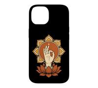 Main d'éveil Mudra Lotus Mandala Bouddhiste Méditation Coque pour iPhone 14