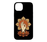Main d'éveil Mudra Lotus Mandala Bouddhiste Méditation Coque pour iPhone 14 Plus