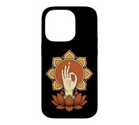 Main d'éveil Mudra Lotus Mandala Bouddhiste Méditation Coque pour iPhone 14 Pro