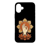 Main d'éveil Mudra Lotus Mandala Bouddhiste Méditation Coque pour iPhone 16 Plus