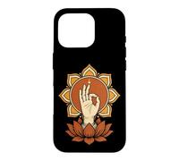 Main d'éveil Mudra Lotus Mandala Bouddhiste Méditation Coque pour iPhone 16 Pro