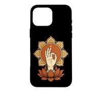 Main d'éveil Mudra Lotus Mandala Bouddhiste Méditation Coque pour iPhone 16 Pro Max