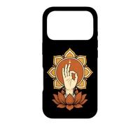 Main d'éveil Mudra Lotus Mandala Bouddhiste Méditation Coque pour iPhone 17 Pro