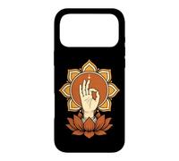 Main d'éveil Mudra Lotus Mandala Bouddhiste Méditation Coque pour iPhone 17 Pro Max