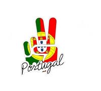 main drapeau du Portugal autocollant logo 45 adhésif sticker - Taille : 4 cm