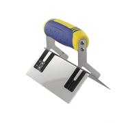 Main en acier inoxydable pour rainureuse à bordure pour finition de plâtre, ciment et extrémités incurvées avec bords arrondis pour une prise en main confortable, sans rivets(d)