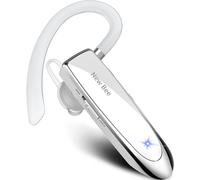 Main Libre Bluetooth Oreillette, Casque Sans Fil Bluetooth Avec Microphone 60 Jours En Veille Casque Mains Libres Avec Microphone Casque Pour Iphone Samsung, Htc, Lg, Sony, Pc(Blanc)