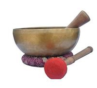 Main martelé bol Méditation Bol chantant tibétain 19 cm