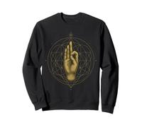 Main mudra Mystique - Géométrie sacrée dorée Sweatshirt