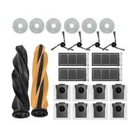 Main Roller Side Brush Filter Mop Dust Bag Parts，Compatible For Dreame， X50 Ultra / S40 Enhanced Edition Vacuum Cleaner Accessories(E)