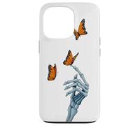 Main Squelette avec Papillon monarque de Style Vintage Coque pour iPhone 13 Pro