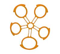 Main Strengthener, Portable Grip Toughen, 2,95 x 2,56 pouces Sturdy Finger Exerciser for School, Home, Personal Use, Finger Exercising, Fitness Training, Blue, Yellow, Orange