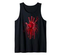 Main Zombie Shirt Sanglant Éclaboussures Empreinte Horreur Débardeur