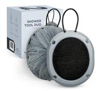 MainBasics Shower Tool Duo 2-1 Éponge luffa et exfoliant pour le corps (lot de 2, Skyway)
