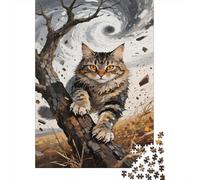 Maine Coon 1000 Pièces Puzzles pour Adultes,Natural Tempête Un Jeu De Dexérité Très Difficile Puzzle en Bois Jeu D'intelligence l'art De La Décoration Moderne 1000pcs (75x50cm)