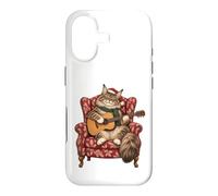 Maine Coon Cat Guitare Acoustique Chants de Noël Coque pour iPhone 17