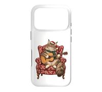 Maine Coon Cat Guitare Acoustique Chants de Noël Coque pour iPhone 17 Pro