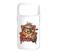 Maine Coon Cat Guitare Acoustique Chants de Noël Coque pour iPhone 17 Pro Max