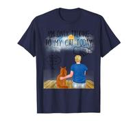Maine Coon Cat I'm Only Talking to My Cat Today Cats Lovers T-Shirt