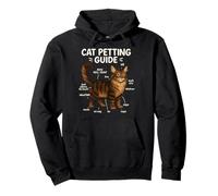 Maine Coon Cat Petting Guide Funny Cat Lover (en Anglais) Sweat à Capuche