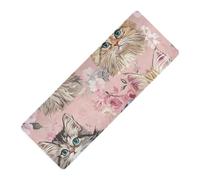 Maine Coon Cats Tapis de yoga en caoutchouc naturel antidérapant avec sac de transport 180,3 x 66 cm pour femme