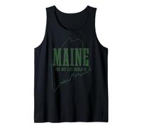 Maine The Way Live Should Be Pine Tree State Map Pride Débardeur