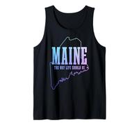 Maine The Way Live Should Be Pine Tree State Map Pride Débardeur