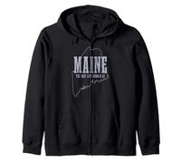 Maine The Way Live Should Be Pine Tree State Map Pride Sweat à Capuche