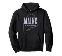 Maine The Way Live Should Be Pine Tree State Map Pride Sweat à Capuche