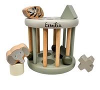 Mainely Jeu de tri personnalisé Roue Label Olive, cadeau bébé, jouet de motricité à partir de 1 an