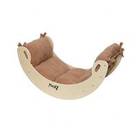 Mainely Personnalisable Matelas pour Arche d’Escalade Bouclé Nougat - Doux & rembourré - pour bébés & Tout-Petits - personnalisé avec prénom - Tryco