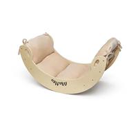 Mainely Personnalisable Matelas pour Arche d’Escalade Crystal Velvet Sable - Doux & rembourré - pour bébés & Tout-Petits - personnalisé avec prénom - Tryco