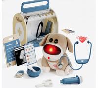 Mainely Personnalisable Peluche Interactive Dr. Dog - Série Care Pets - Set de vétérinaire & Jeu de rôle - pour Enfants dès 3 Ans - personnalisée avec prénom - TOPBRIGHT