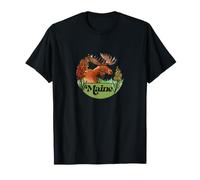 Mainer d'illustrations sur l'orignal du Maine T-Shirt