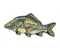 Mainly Metal Pin's en émail argenté - Poisson pêcheur miroir Carpe (25 mm)