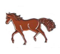 Mainly Metal Pin's Pin Pin Marron Marron Poney Équitation 25 mm x 20 mm Multicolore
