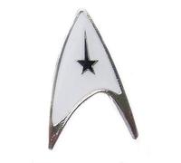 Mainly Metal Pin's Trek Delta Shield - Grand logo Insignia blanc - 29 mm x 17 mm