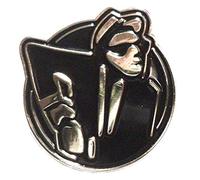 Mainly Metal TM Badge épingle à épingle en émail Ska Man 2 Tons de Danse Noir et Chrome (Broche 28 mm) Scooter Bicolore